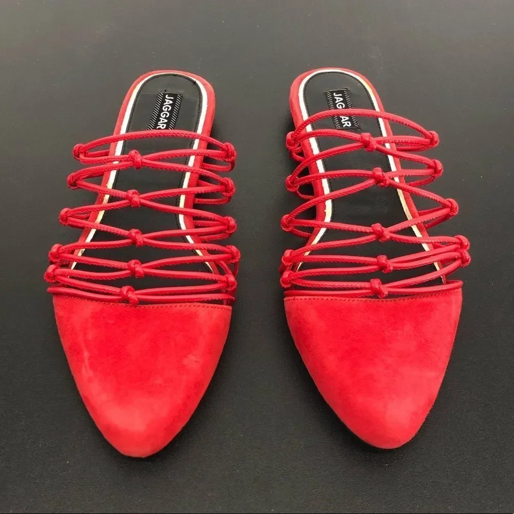 Jaggar Series Knotted Slide in Coral Flat Sandals - Picture 3 of 13